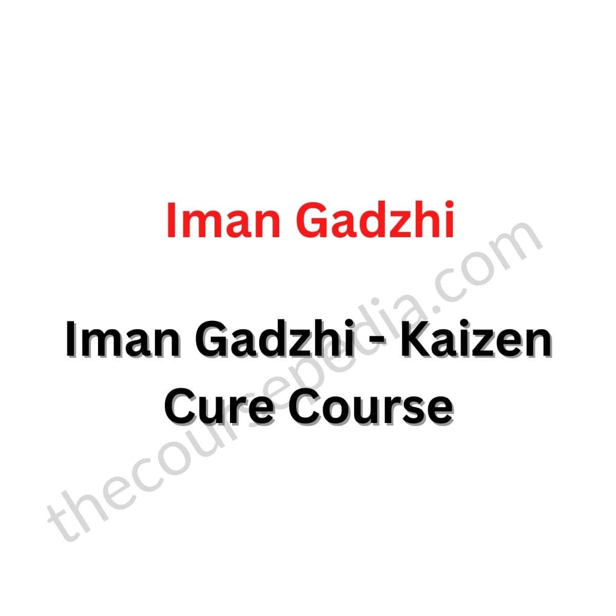 Iman Gadzhi - Kaizen Cure Course 1 Iman Gadzhi - Kaizen Cure Course
