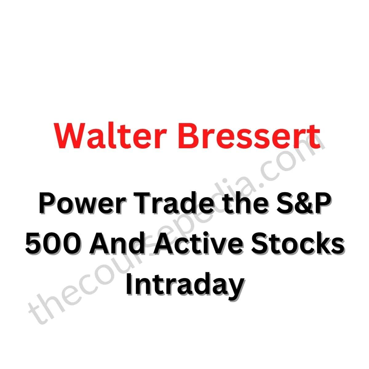 Walter Bressert – Power Trade the S&P 500 And Active Stocks Intraday 3 Walter Bressert – Power Trade the S&P 500 And Active Stocks Intraday