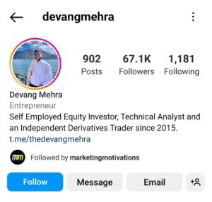 DEVANG MEHRA – THE FINANCIAL ANALYST – TRADING COURSE