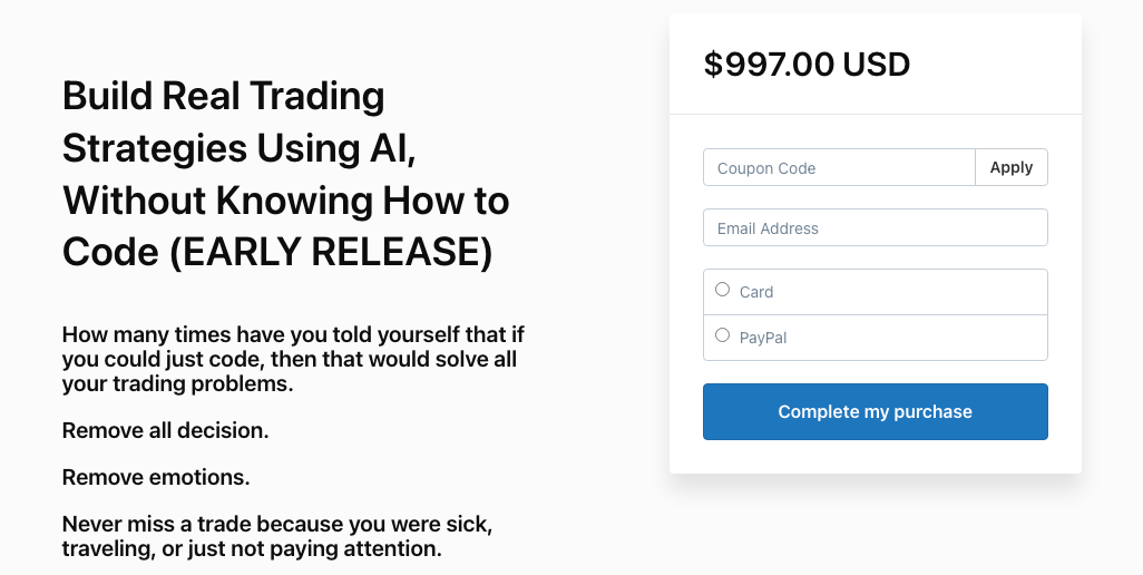 Pollinate Trading - Build Real Trading Strategies Using AI, Without Knowing How to Code - Premium Course 1 Pollinate Trading - Build Real Trading Strategies Using AI, Without Knowing How to Code - Premium Course
