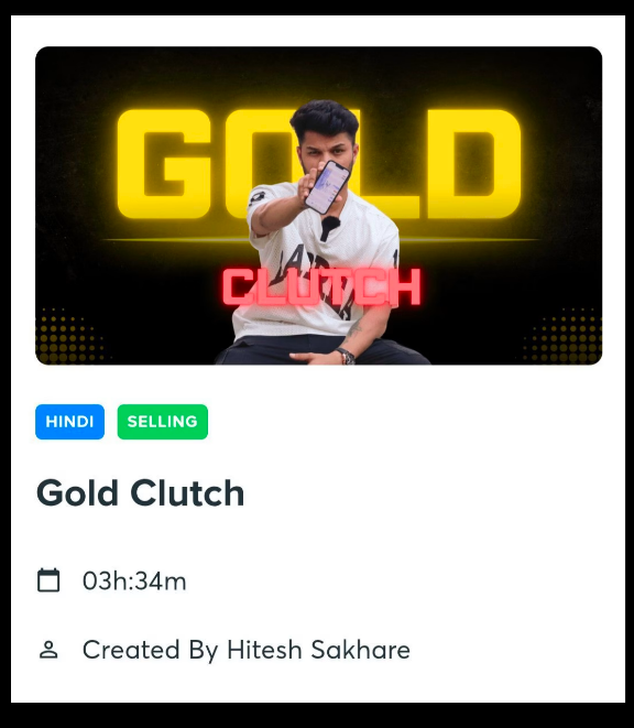 Hitesh Sakhare Gold Clutch course 1 Hitesh Sakhare Gold Clutch course