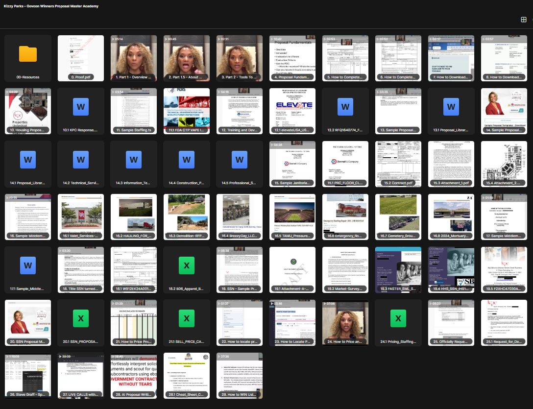 Kizzy Parks – Govcon Winners Proposal Master Academy 2 Kizzy Parks – Govcon Winners Proposal Master Academy - Image 2