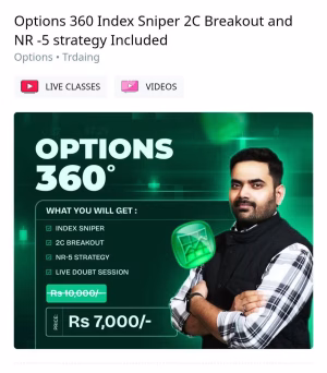 Trade for Sure Course – Option 360 Index Sniper 2C Breakout and NR-5 Strategy Included